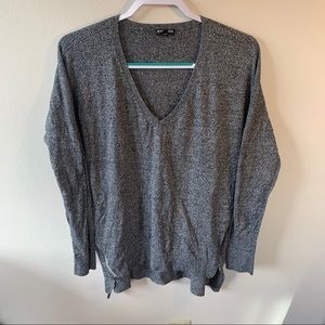 EXPRESS (1/2) Double Zip V-Neck LS Shirt